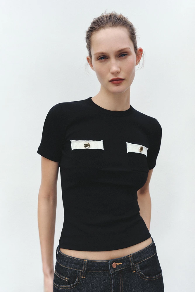 TOP WITH TRICOT DETAIL