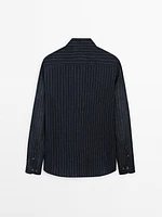100% linen pinstripe shirt
