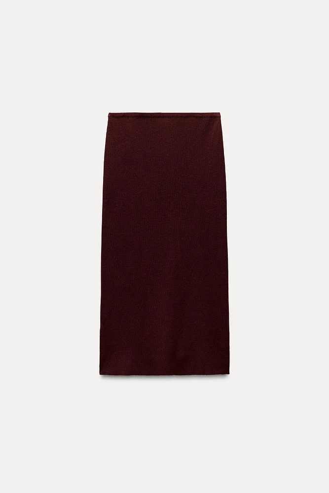 FINE KNIT WOOL SKIRT