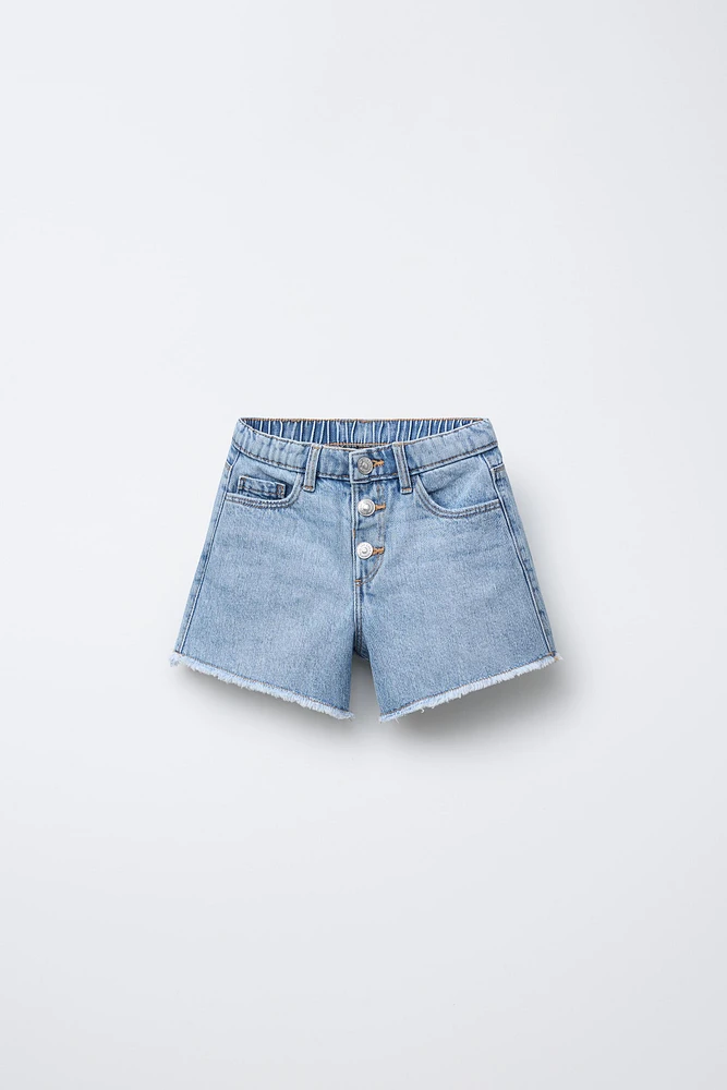HEART POCKET DENIM SHORTS