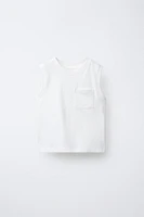 T-SHIRT POCHE SANS MANCHES