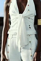 GILET HALTER NŒUD