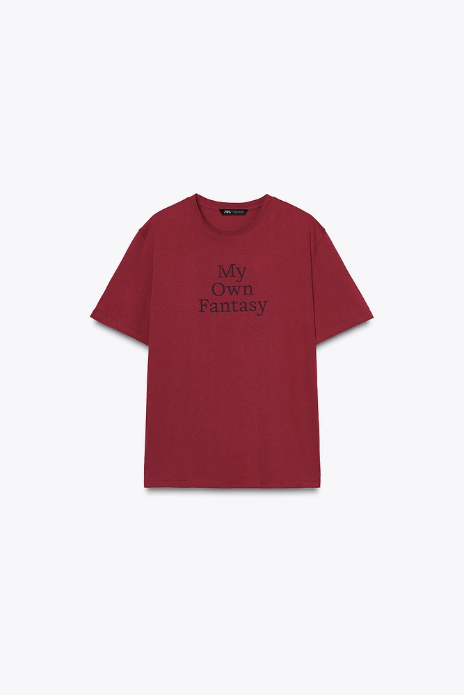 T-SHIRT DÉLAVÉ À INSCRIPTION