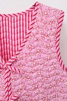 GILET MATELASSÉ À FLEURS
