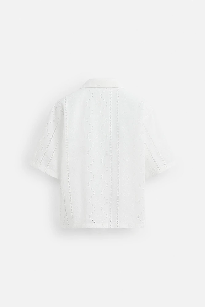 LASER CUT EMBROIDERY SHIRT