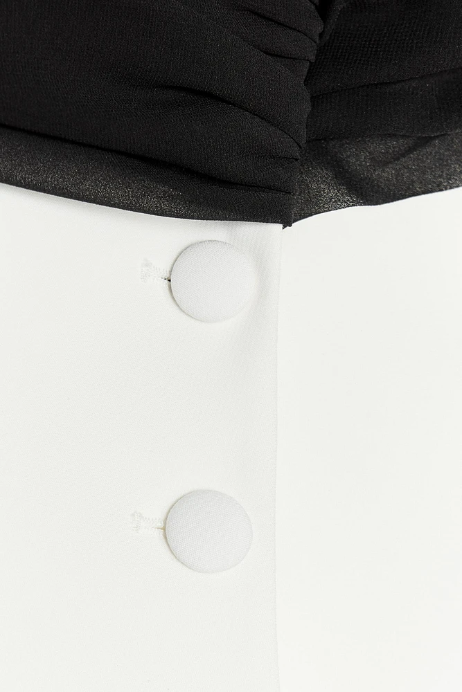 CONTRAST BUSTIER TOP