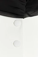 CONTRAST BUSTIER TOP