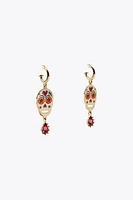 ENAMELED SKULL JEWEL EARRINGS