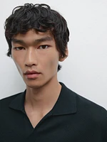Mercerised cotton short sleeve polo shirt