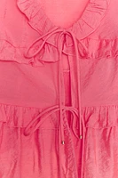 RUFFLED TIE TOP