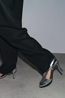 OPEN-TOE LEATHER SANDALS