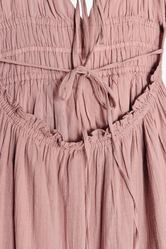 GAUZE MIDI DRESS