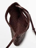 Mini-sac en cuir nappa tressé