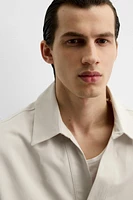 CHEMISE POLO EN COTON ET LIN