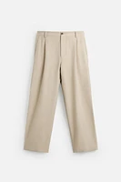 PANTALON LIN - COTON PLIS