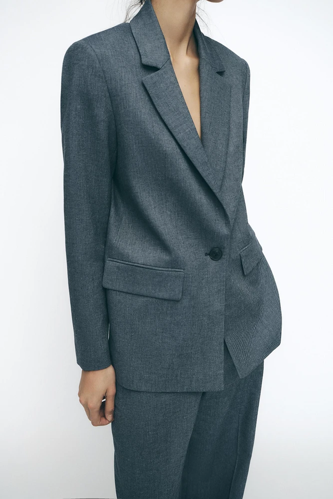 BLAZER DROIT À ÉPAULETTES