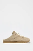 BACKLESS LEATHER SNEAKERS