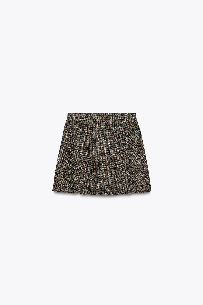STRUCTURED JACQUARD MINI SKIRT