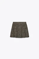 STRUCTURED JACQUARD MINI SKIRT