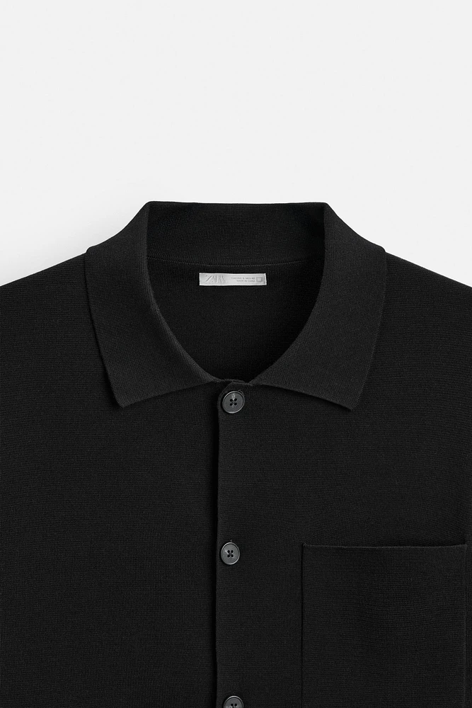 POCKETED COTTON CARDIGAN
