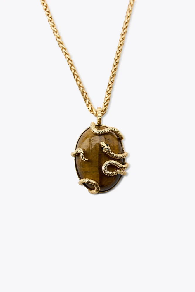 SNAKE STONE NECKLACE