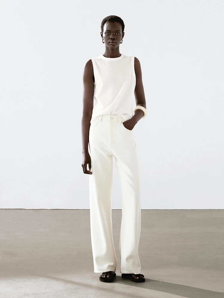 Top sans manches 100 % coton