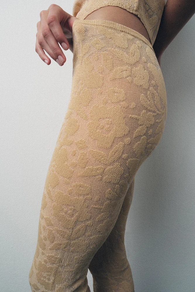 JACQUARD KNIT LEGGINGS