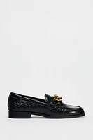 CHAIN EMBOSSED LOAFERS