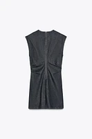 ROBE COURTE EN DENIM TRF DRAPÉE