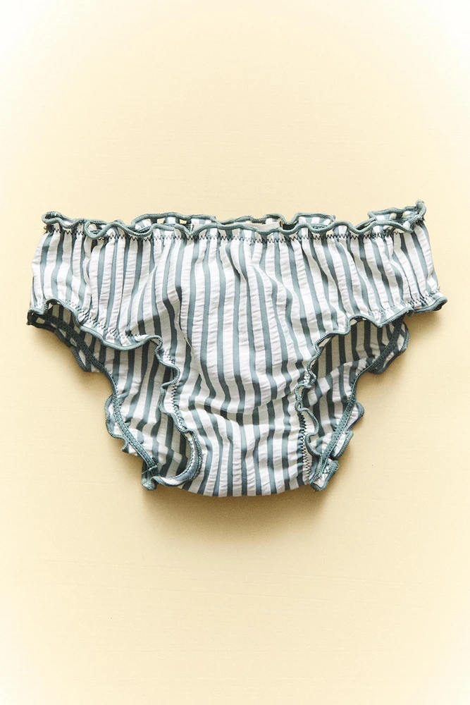 CHILDREN’S STRIPED RUFFLED BEACH BIKINI BOTTOMS