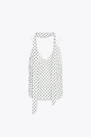 TOP FOULARD À POIS