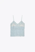 RUFFLED CRINKLE EFFECT TOP