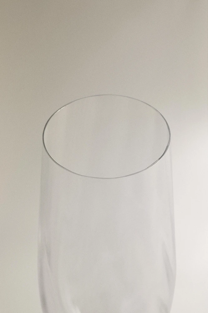 VERRE FLÛTE CRISTALLIN RELIEF