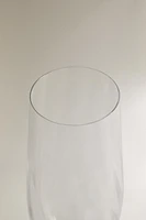 VERRE FLÛTE CRISTALLIN RELIEF
