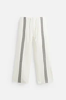 100% LINEN PANTS WITH STRIPES