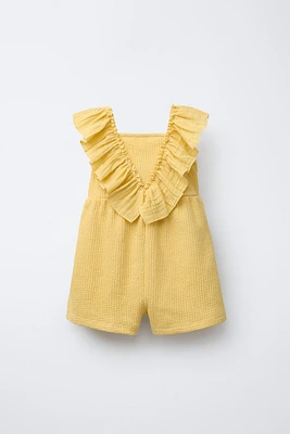 COMBI-SHORT COURT TEXTURÉ EN MATIÈRES VARIÉES