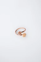 FLOWER NECKLACE AND RING TWO-PACK
