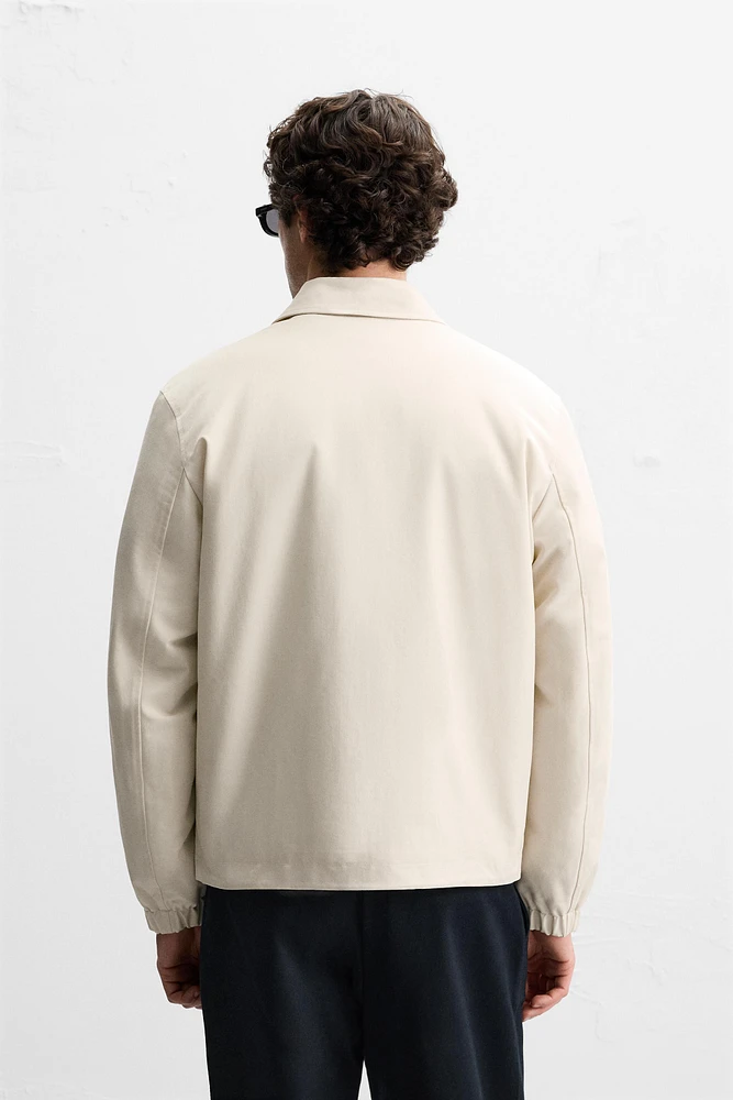 TEXTURED WEAVE OVERSHIRT