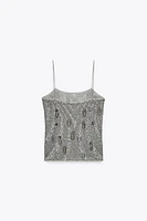ZW COLLECTION EMBROIDERED BEADED TOP