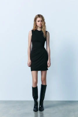 SHORT DRESS WITH RUCHING