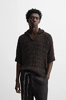 KNIT POLO SHIRT WITH CONTRAST TAPE