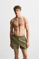 REGULAR FIT GEOMETRIC PRINT SWIMSUIT