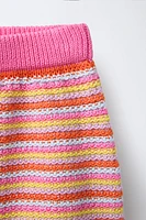 JUPE EN MAILLE RAYURES