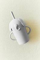 VERRE PAILLE ENFANT ÉLÉPHANT