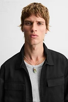 REGULAR FIT ZIPPER OVERSHIRT