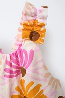 FLORAL LINEN DRESS