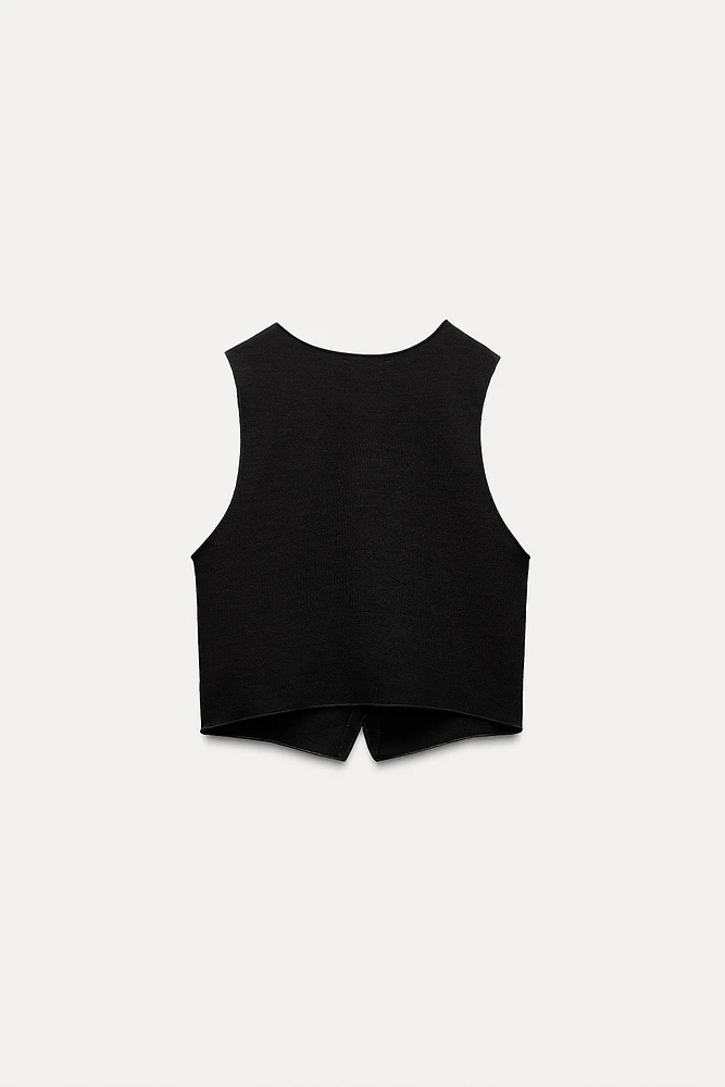 STRETCH KNIT VEST TOP