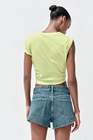 SHORT MINI EN JEAN TRF TAILLE NORMALE