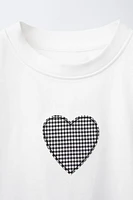 GINGHAM PATCH T-SHIRT