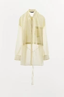 ORGANZA COMBINATION OVERSIZED SHIRT